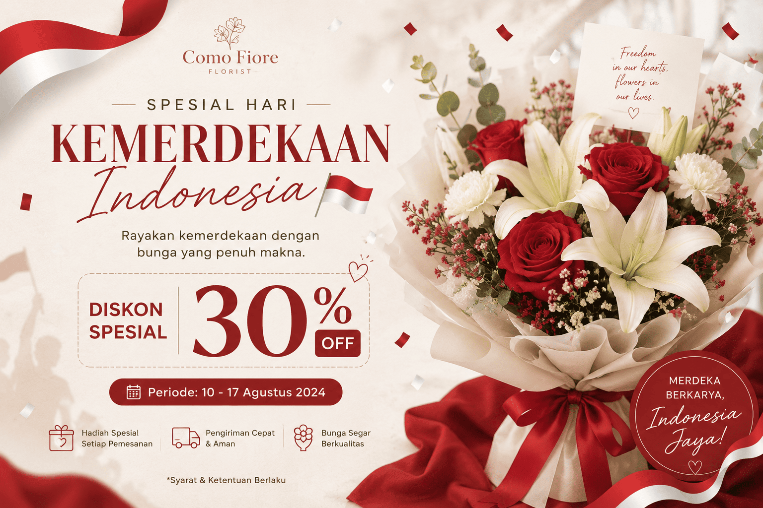 Promo 17 Agustus, Diskon Hingga 30%