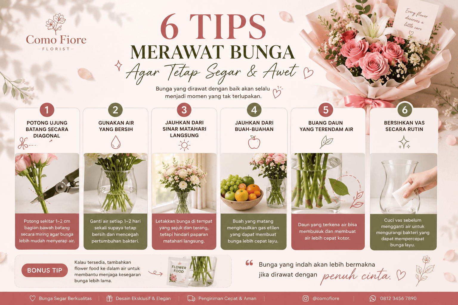 Tips Merawat Bunga Agar Awet